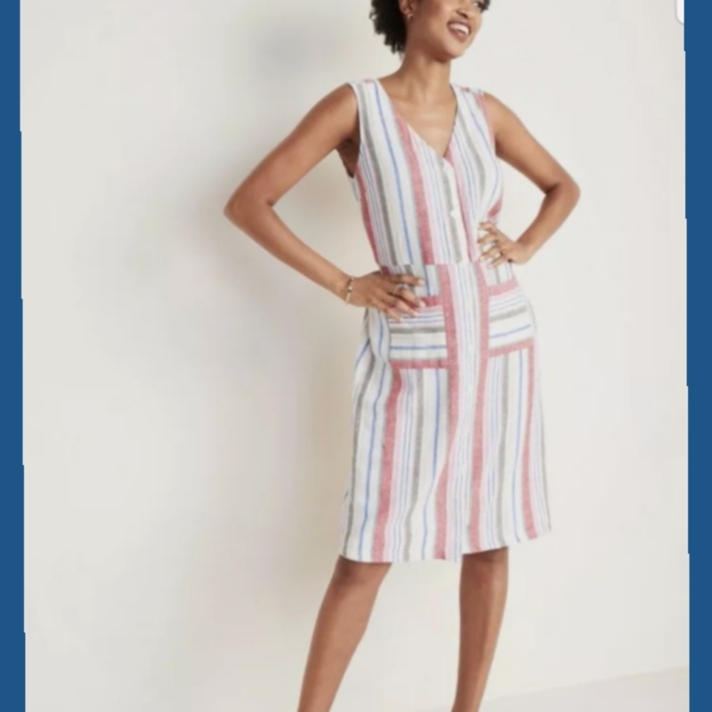 Linen Blend Dress